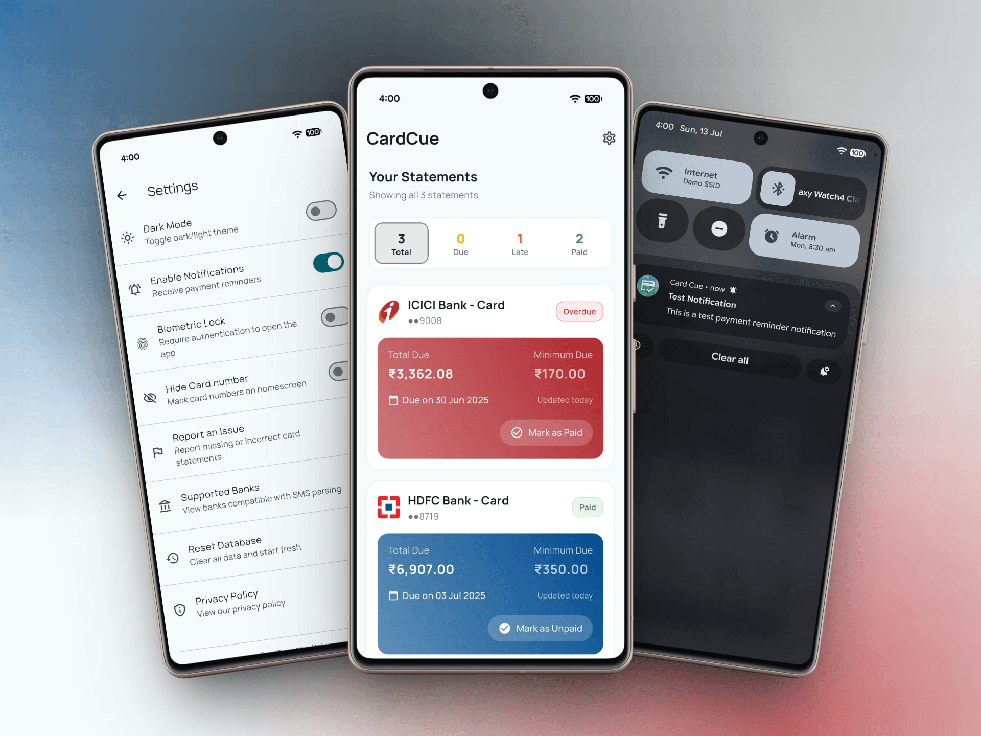 CardCue - CC Bill Tracker